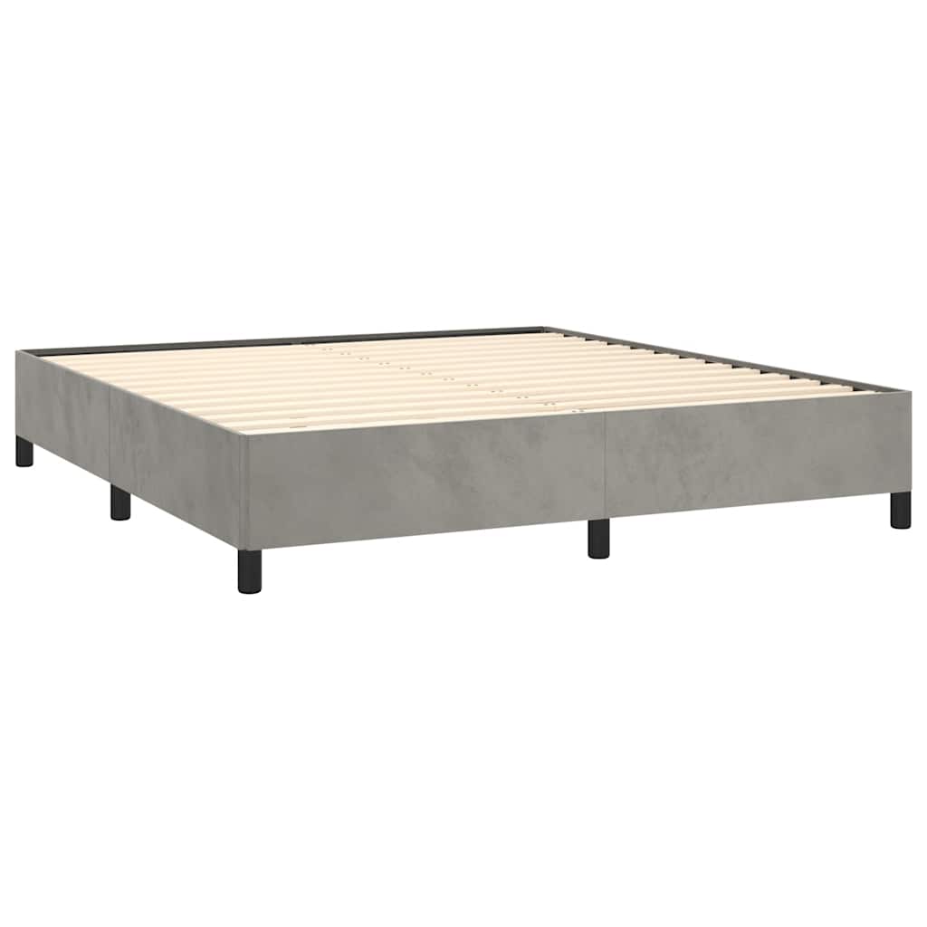 Struttura letto senza Materasso Grigio Chiaro 152x203 cm matrimoniale Velluto | homemem39