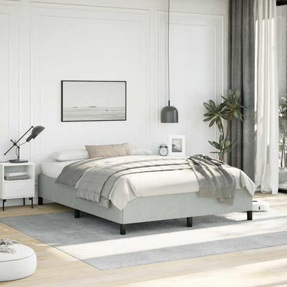 Struttura letto senza Materasso Grigio Chiaro 152x203 cm matrimoniale Velluto | homemem39