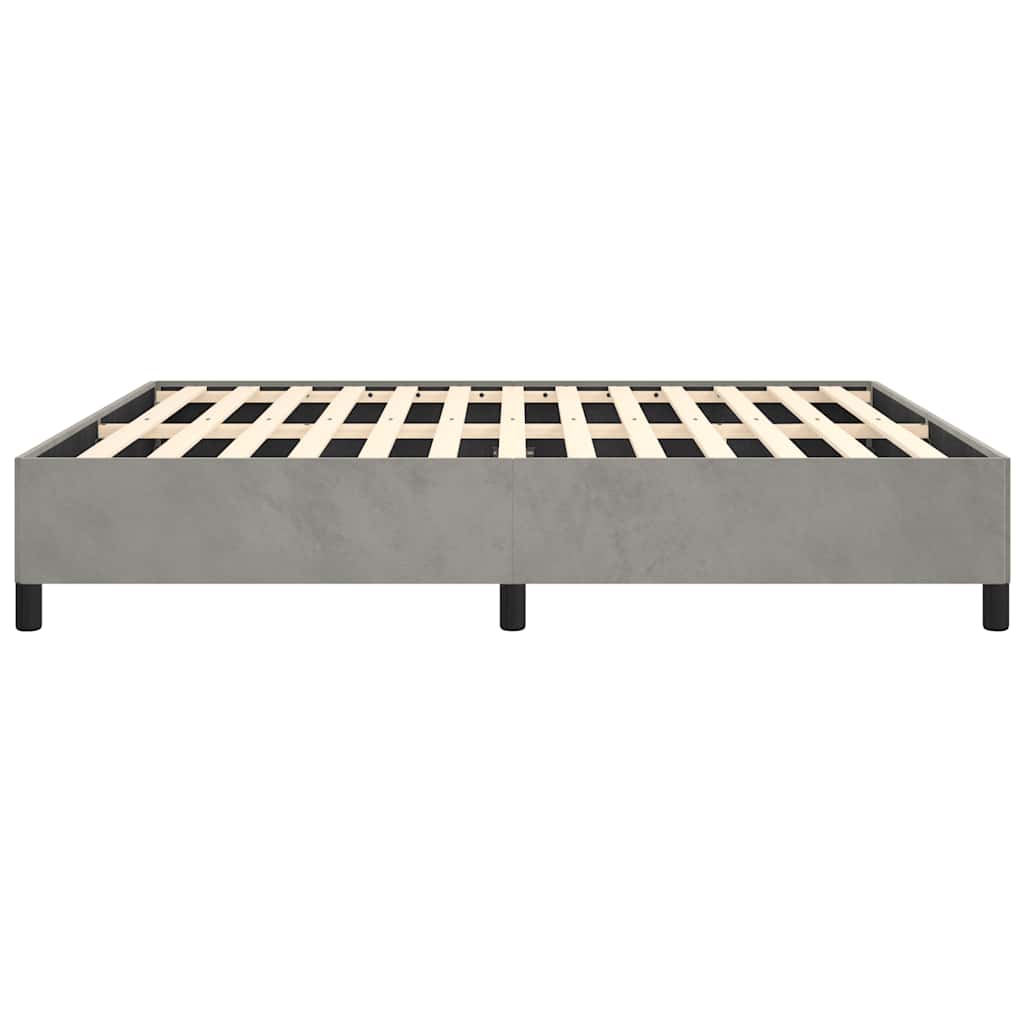 Struttura letto senza Materasso Grigio Chiaro 193x203 cm matrimoniale Velluto | homemem39