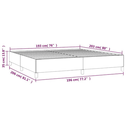 Struttura letto senza Materasso Grigio Chiaro 193x203 cm matrimoniale Velluto | homemem39