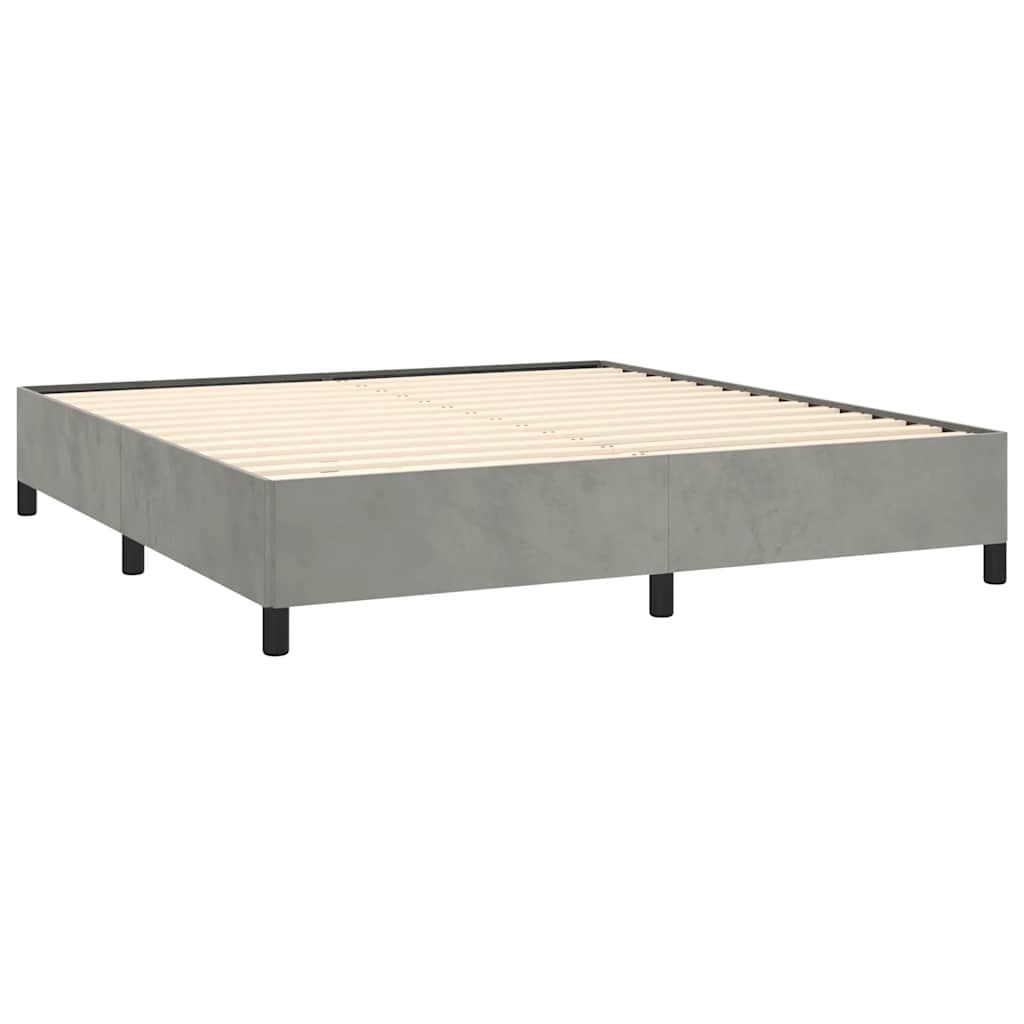 Struttura letto senza Materasso Grigio Chiaro California King Velluto | homemem39