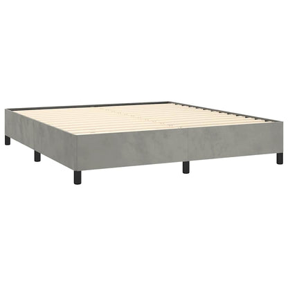 Struttura letto senza Materasso Grigio Chiaro California King Velluto | homemem39