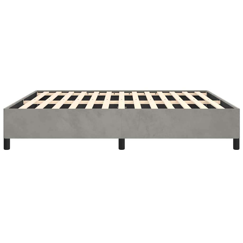 Struttura letto senza Materasso Grigio Chiaro California King Velluto | homemem39
