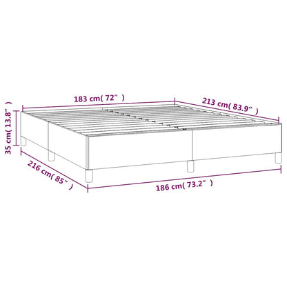 Struttura letto senza Materasso Grigio Chiaro California King Velluto | homemem39
