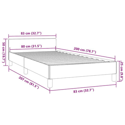 Giroletto senza Materasso Marrone Scuro 80x200 cm Tessuto | homemem39