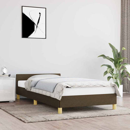 Giroletto senza Materasso Marrone Scuro 80x200 cm Tessuto