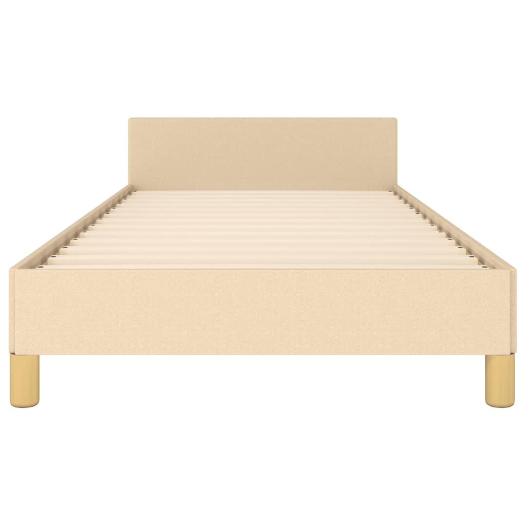 Giroletto con Testiera senza Materasso Crema 80x200 cm Tessuto | homemem39