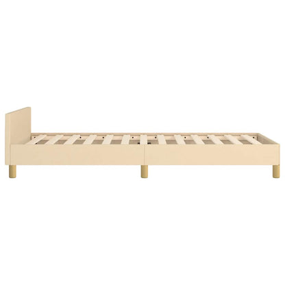 Giroletto con Testiera senza Materasso Crema 80x200 cm Tessuto | homemem39