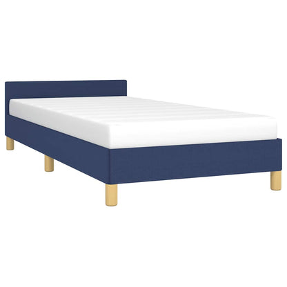 Giroletto con Testiera senza Materasso Blu 80x200 cm Tessuto | homemem39