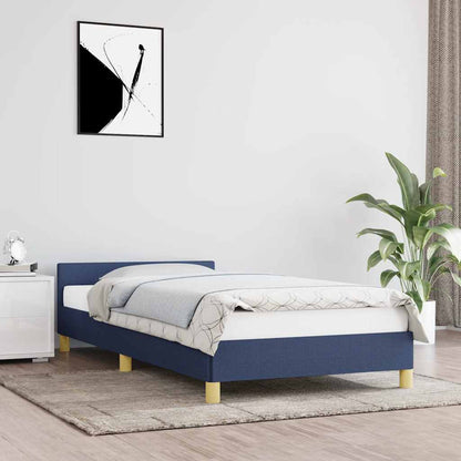 Giroletto con Testiera senza Materasso Blu 80x200 cm Tessuto | homemem39