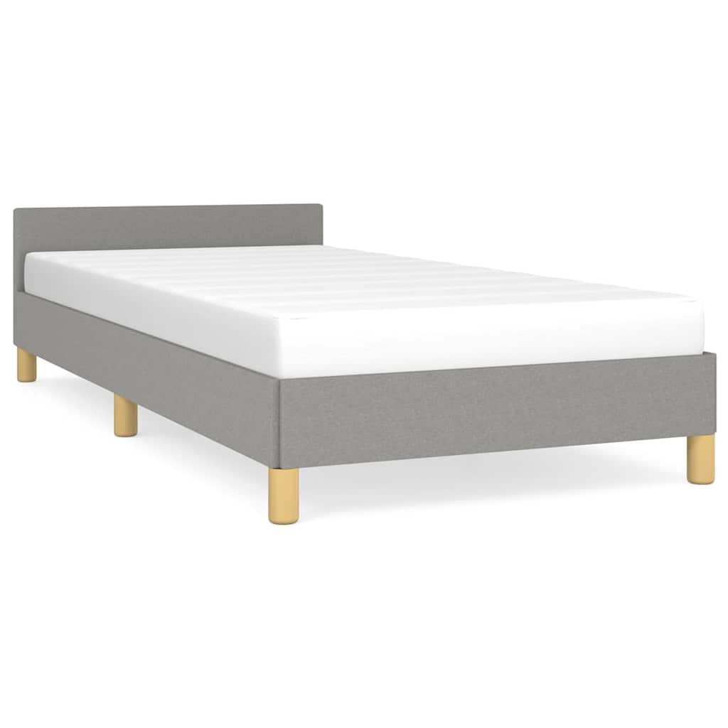 Giroletto senza Materasso Grigio Chiaro 90x190 cm Tessuto