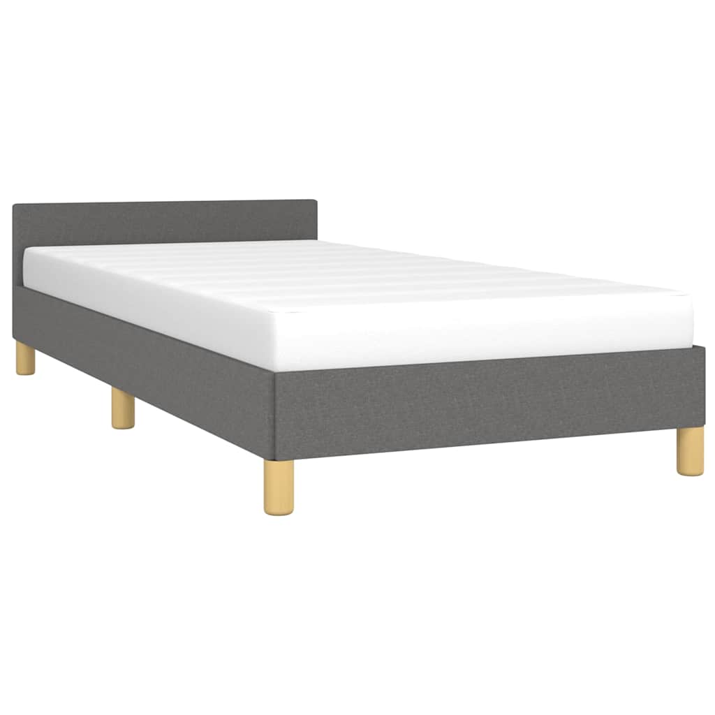 Giroletto senza Materasso Grigio Scuro 90x190 cm Tessuto