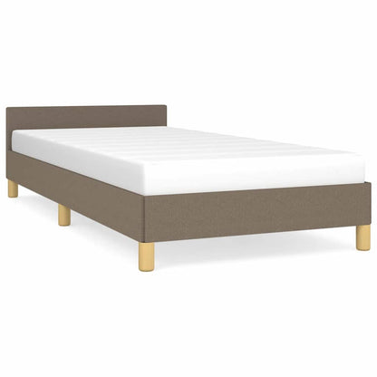 Giroletto con Testiera senza Materasso Tortora 80x200cm Tessuto