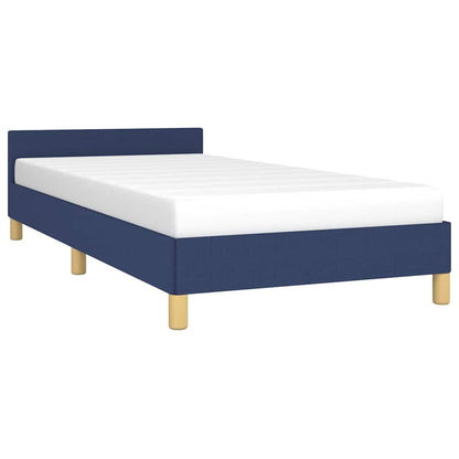 Giroletto con Testiera senza Materasso Blu 90x190 cm Tessuto