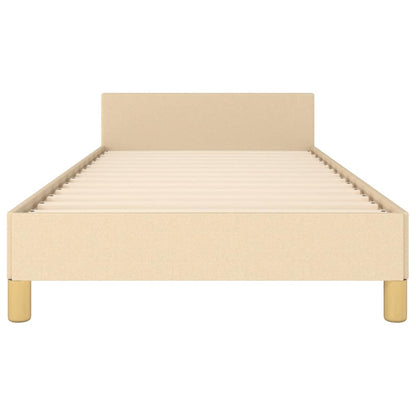 Giroletto con Testiera senza Materasso Crema 90x200 cm Tessuto