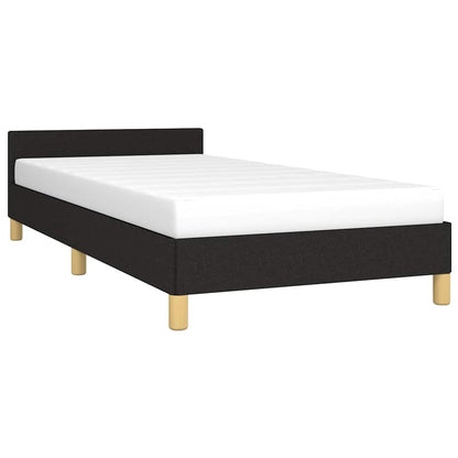 Giroletto senza Materasso Nero 100x200 cm in Tessuto