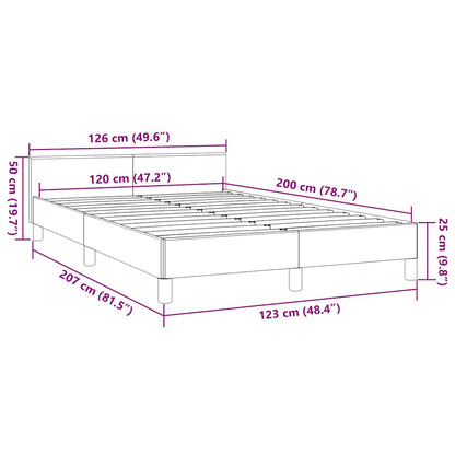 Giroletto senza Materasso Tortora 120x200 cm Tessuto