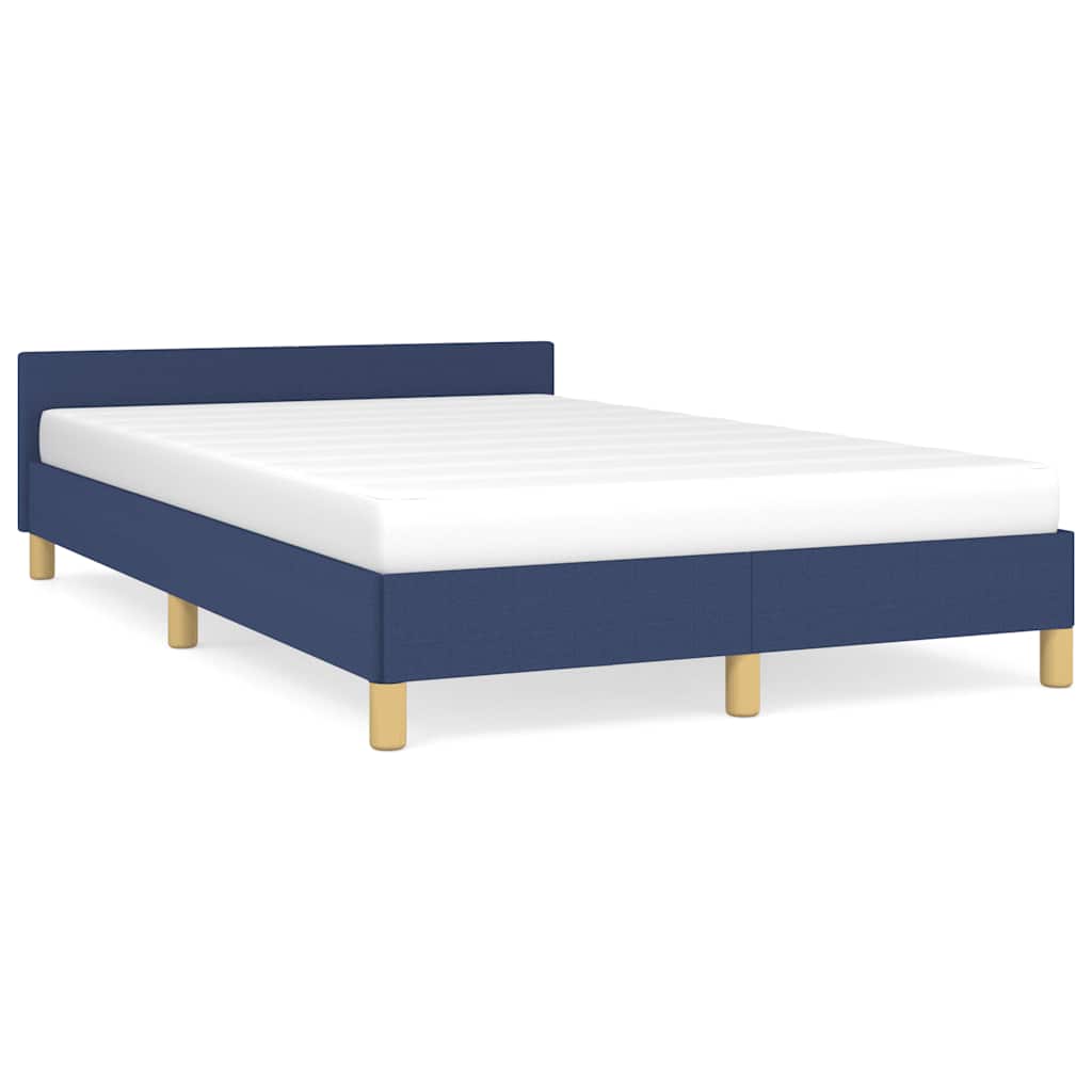 Giroletto con Testiera senza Materasso Blu 120x200 cm Tessuto