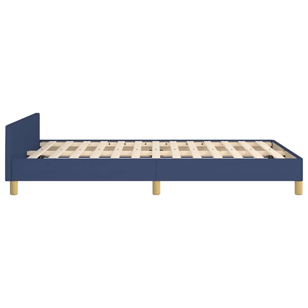 Giroletto con Testiera senza Materasso Blu 120x200 cm Tessuto