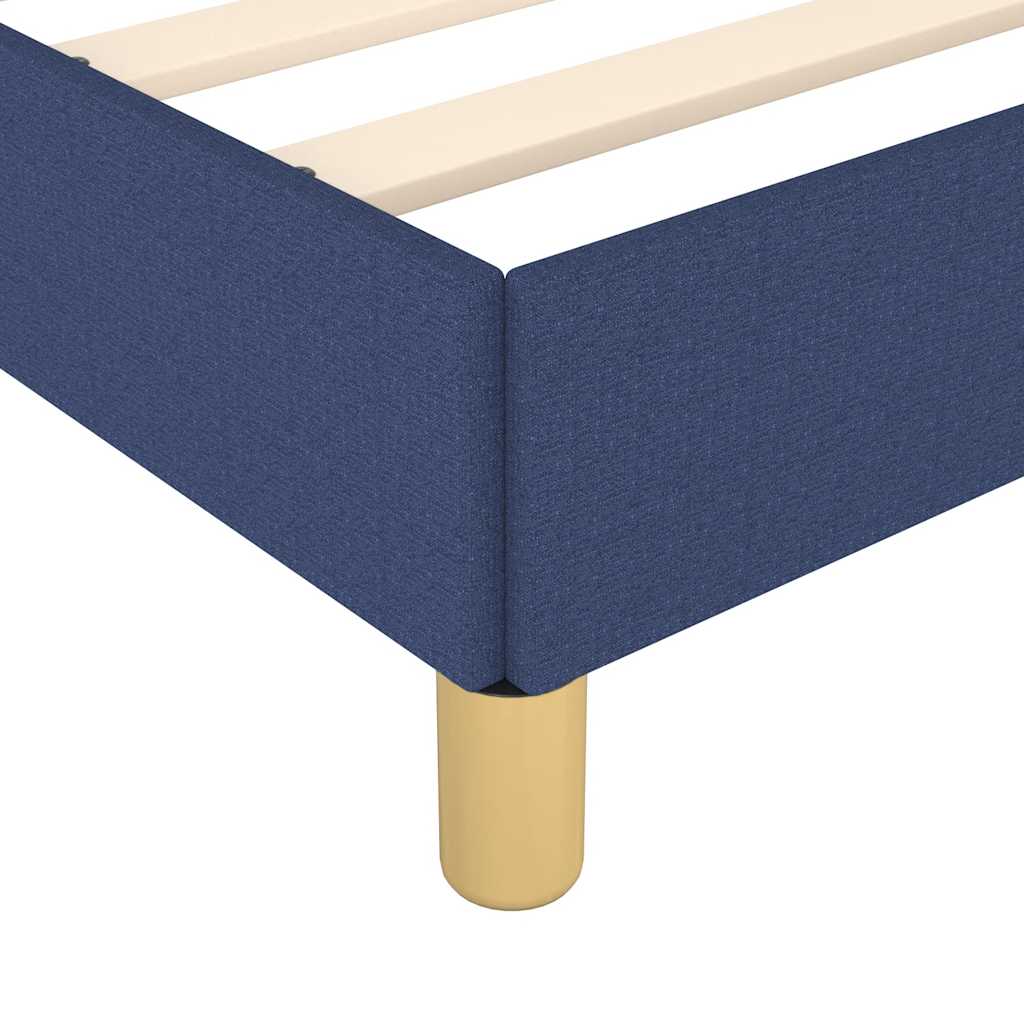 Giroletto con Testiera senza Materasso Blu 120x200 cm Tessuto