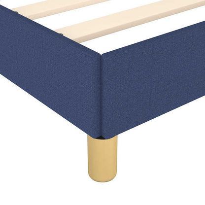 Giroletto con Testiera senza Materasso Blu 120x200 cm Tessuto
