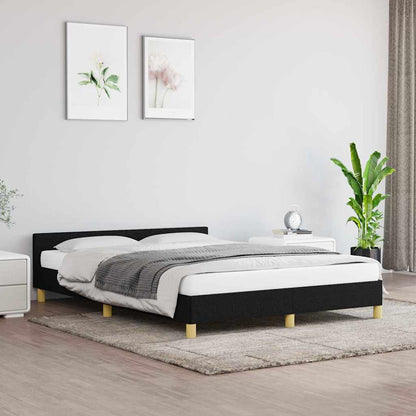 Giroletto senza Materasso Nero 140x190 cm in Tessuto