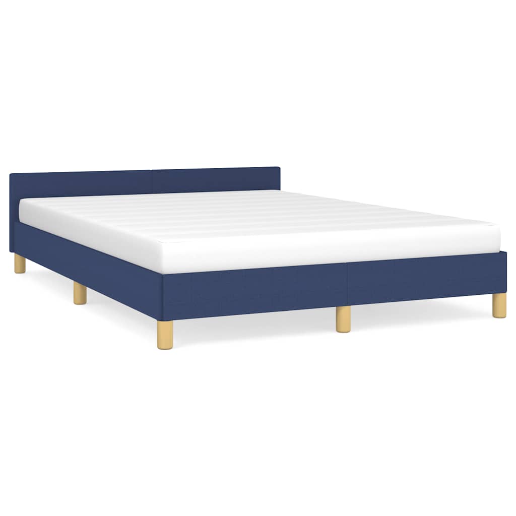 Giroletto con Testiera senza Materasso Blu 140x190 cm Tessuto | homemem39