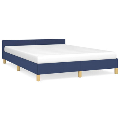 Giroletto con Testiera senza Materasso Blu 140x190 cm Tessuto | homemem39