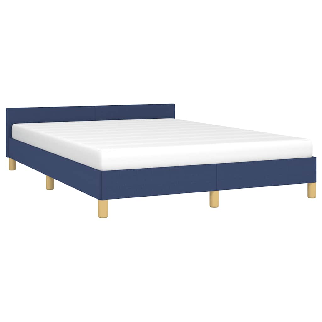 Giroletto con Testiera senza Materasso Blu 140x190 cm Tessuto | homemem39