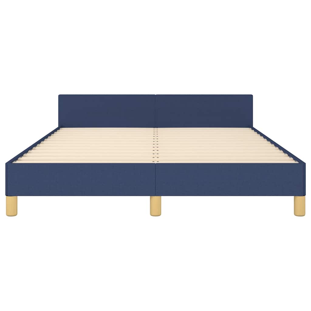 Giroletto con Testiera senza Materasso Blu 140x190 cm Tessuto | homemem39