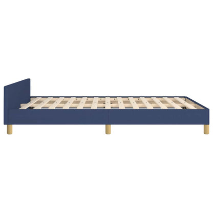 Giroletto con Testiera senza Materasso Blu 140x190 cm Tessuto | homemem39
