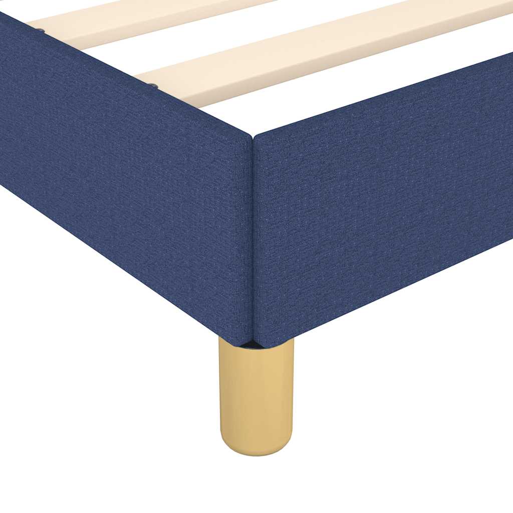 Giroletto con Testiera senza Materasso Blu 140x190 cm Tessuto | homemem39