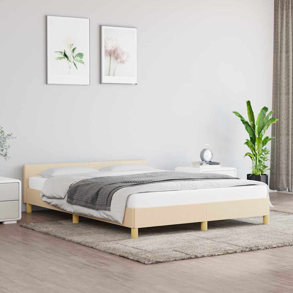 Giroletto senza Materasso Crema 140x200 cm in Tessuto