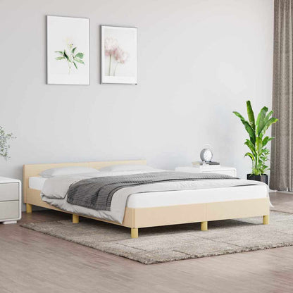 Giroletto senza Materasso Crema 140x200 cm in Tessuto