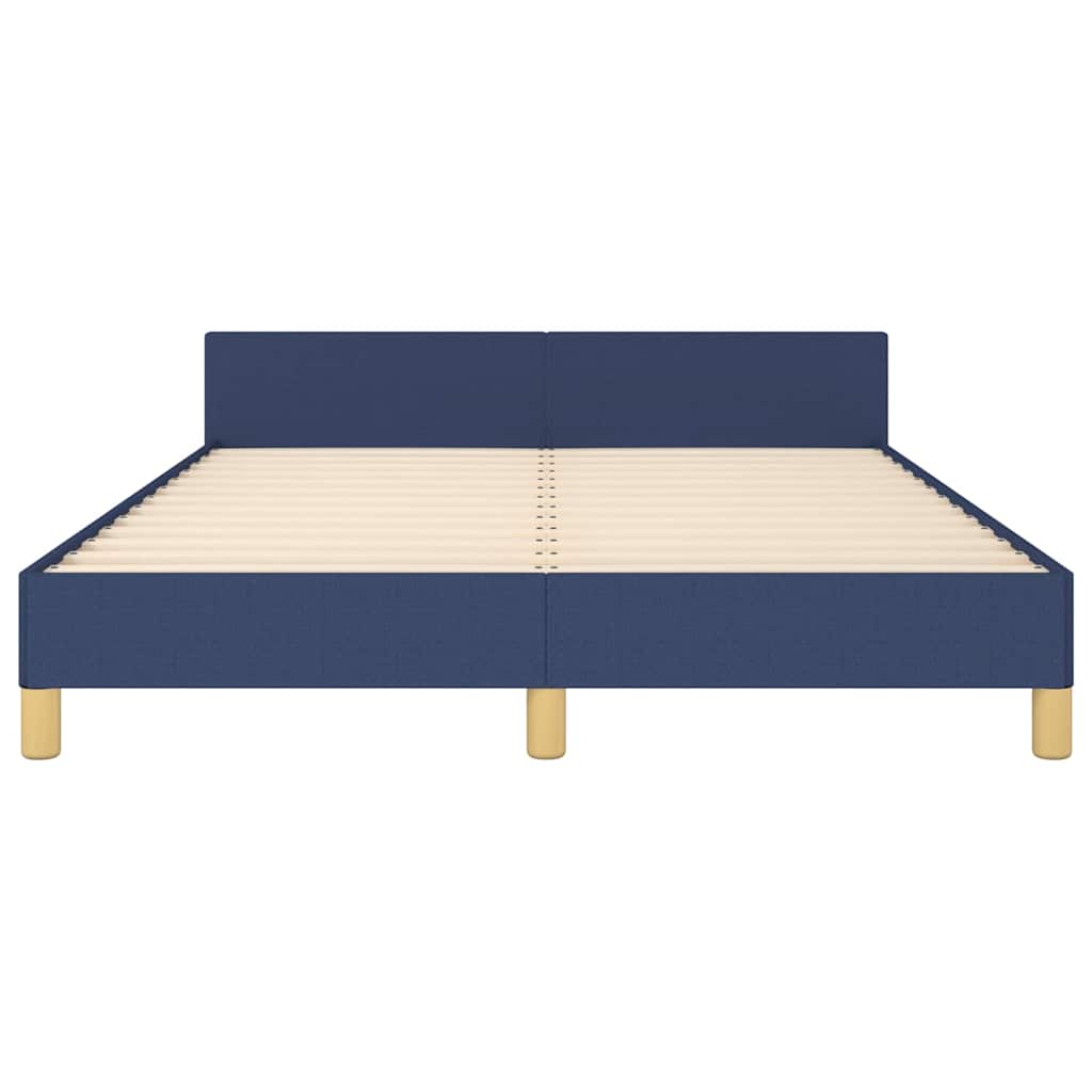 Giroletto con Testiera senza Materasso Blu 140x200 cm Tessuto