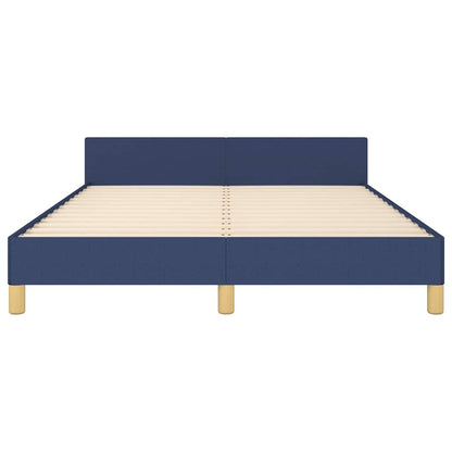 Giroletto con Testiera senza Materasso Blu 140x200 cm Tessuto