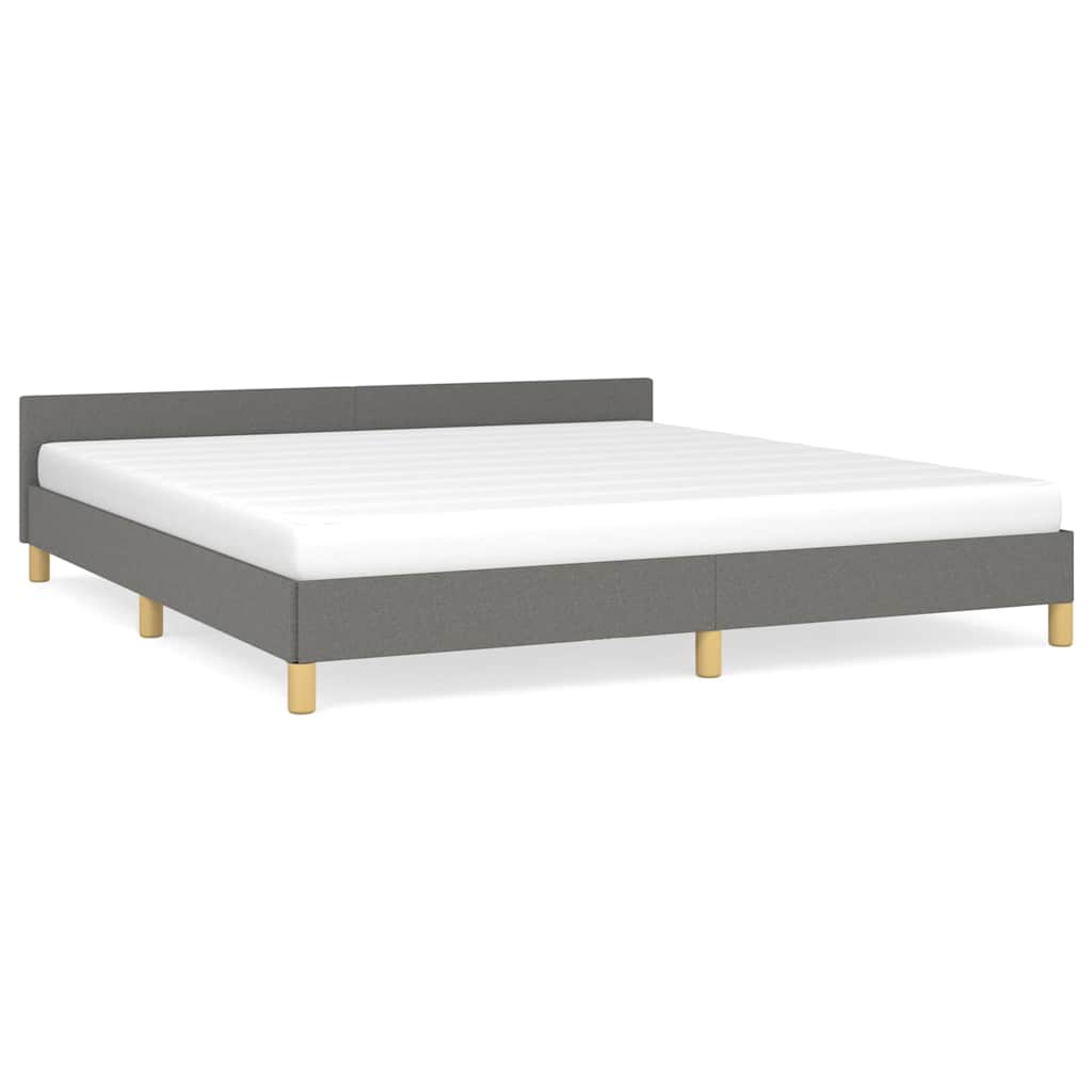 Giroletto senza Materasso Grigio Scuro 160x200 cm Tessuto