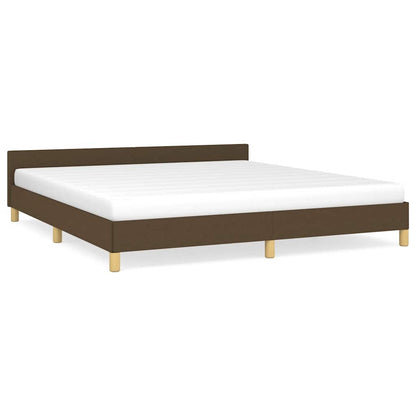 Giroletto senza Materasso Marrone Scuro 160x200 cm Tessuto | homemem39