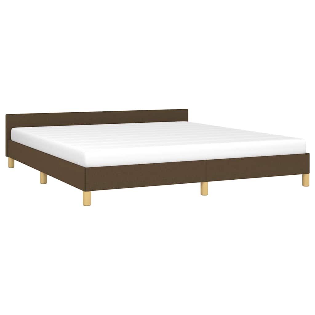 Giroletto senza Materasso Marrone Scuro 160x200 cm Tessuto | homemem39
