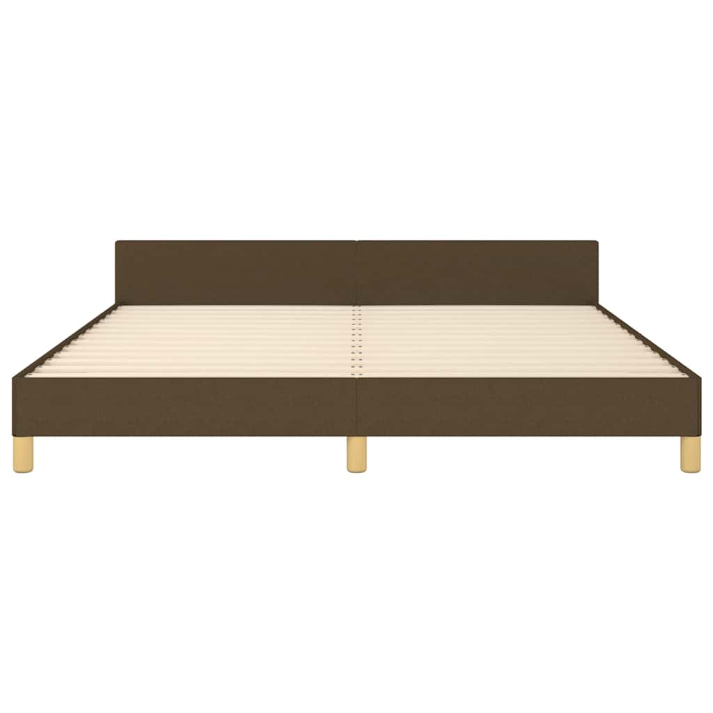 Giroletto senza Materasso Marrone Scuro 160x200 cm Tessuto | homemem39