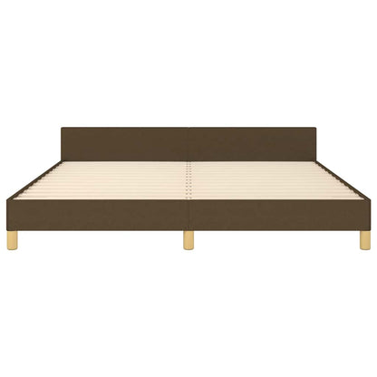 Giroletto senza Materasso Marrone Scuro 160x200 cm Tessuto | homemem39