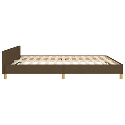Giroletto senza Materasso Marrone Scuro 160x200 cm Tessuto | homemem39
