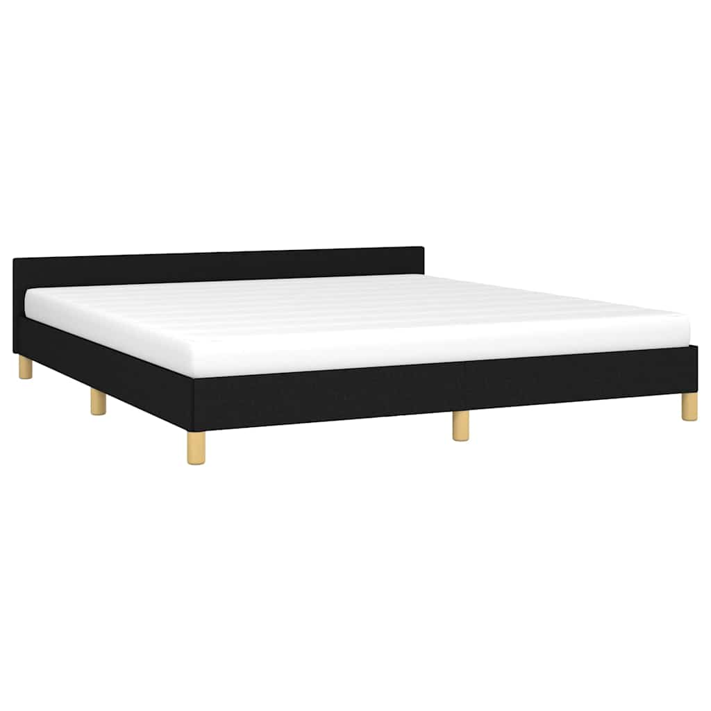Giroletto senza Materasso Nero 180x200 cm in Tessuto