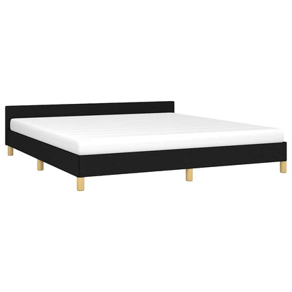 Giroletto senza Materasso Nero 180x200 cm in Tessuto