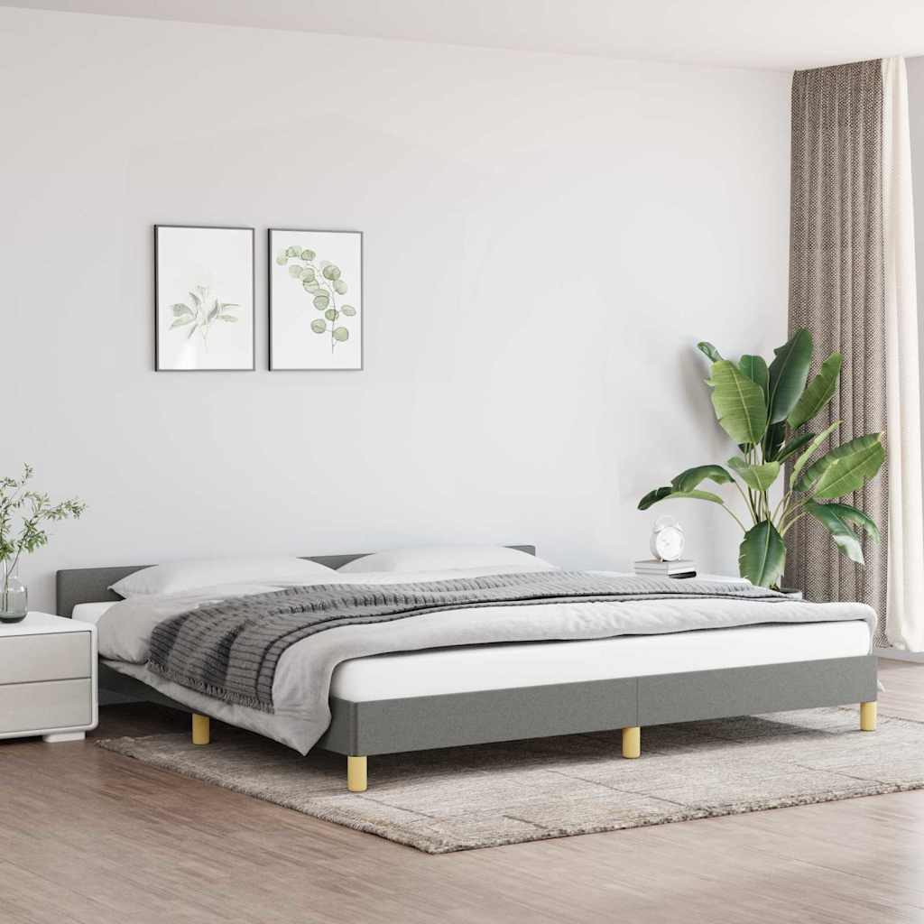 Giroletto senza Materasso Grigio Scuro 200x200 cm Tessuto