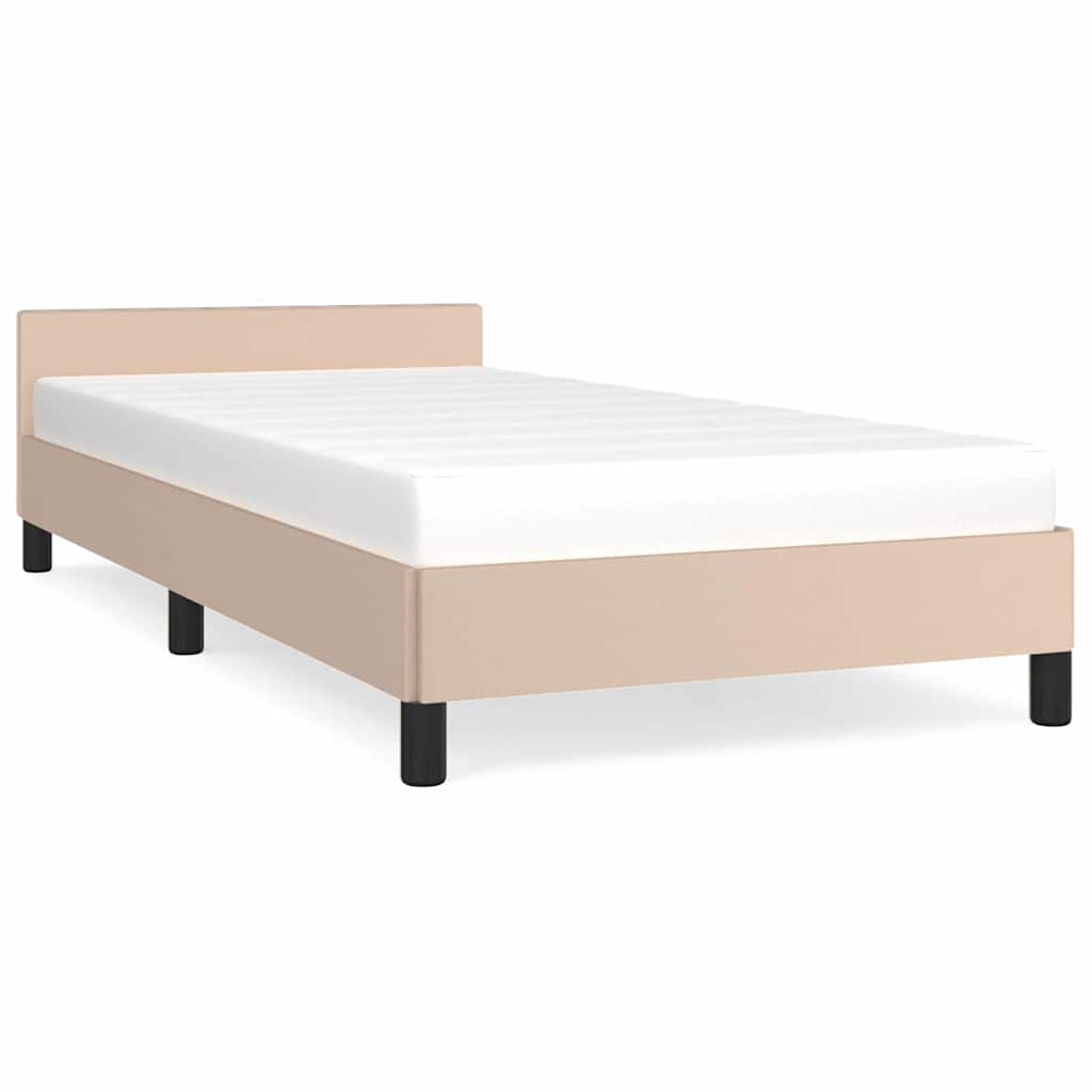 Giroletto con Testiera senza Materasso Cappuccino 80x200 cm