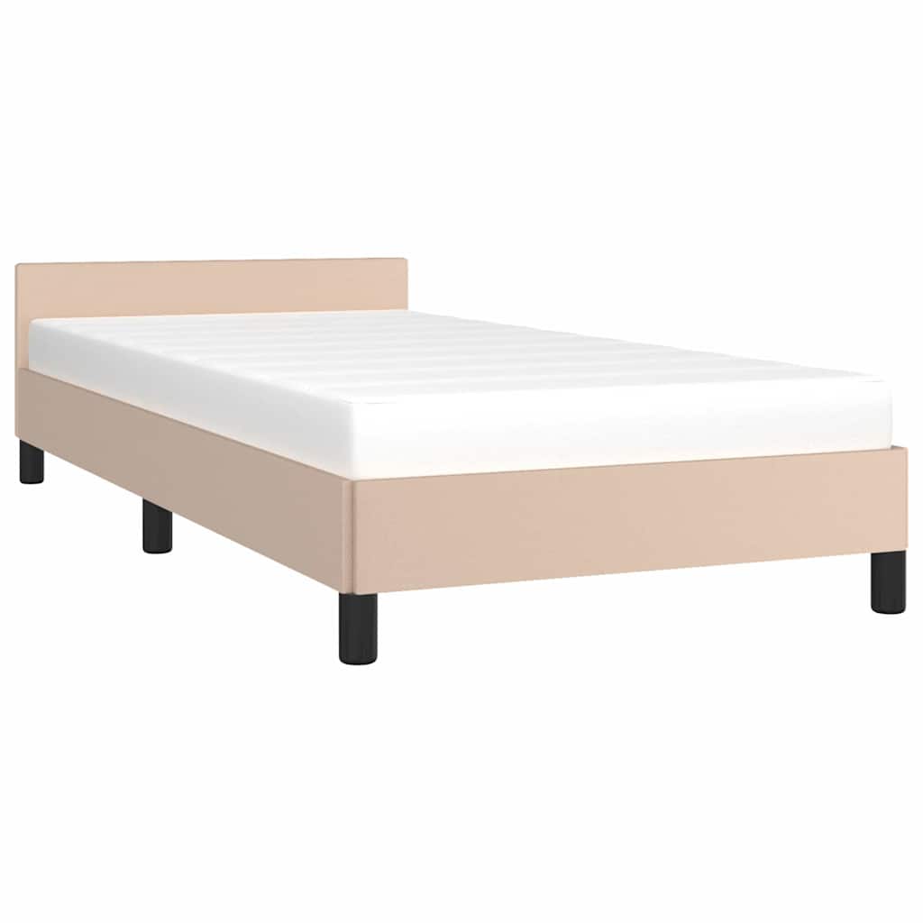 Giroletto con Testiera senza Materasso Cappuccino 80x200 cm
