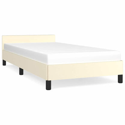 Giroletto con Testiera senza Materasso Crema 90x190 cm