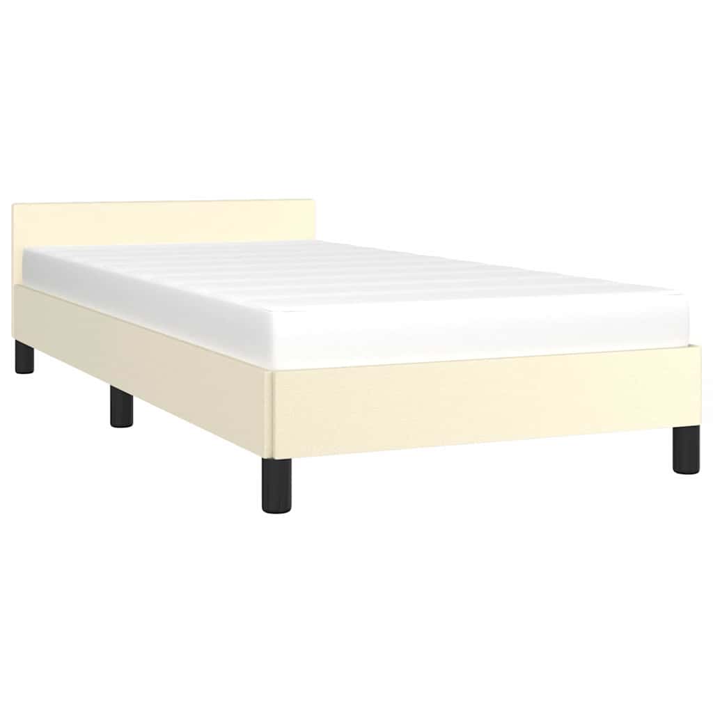 Giroletto con Testiera senza Materasso Crema 90x190 cm