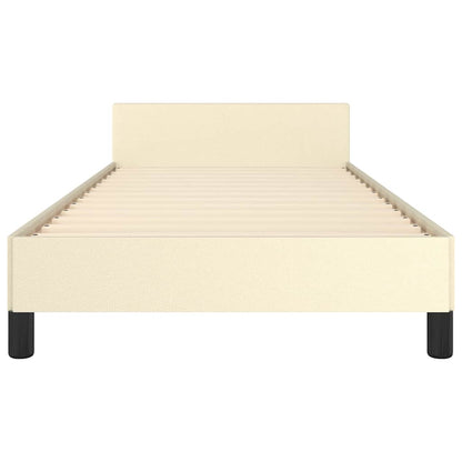 Giroletto con Testiera senza Materasso Crema 90x190 cm | homemem39